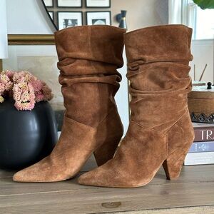 L’INTERVALLE Tan Suege Slouch Boots size 39